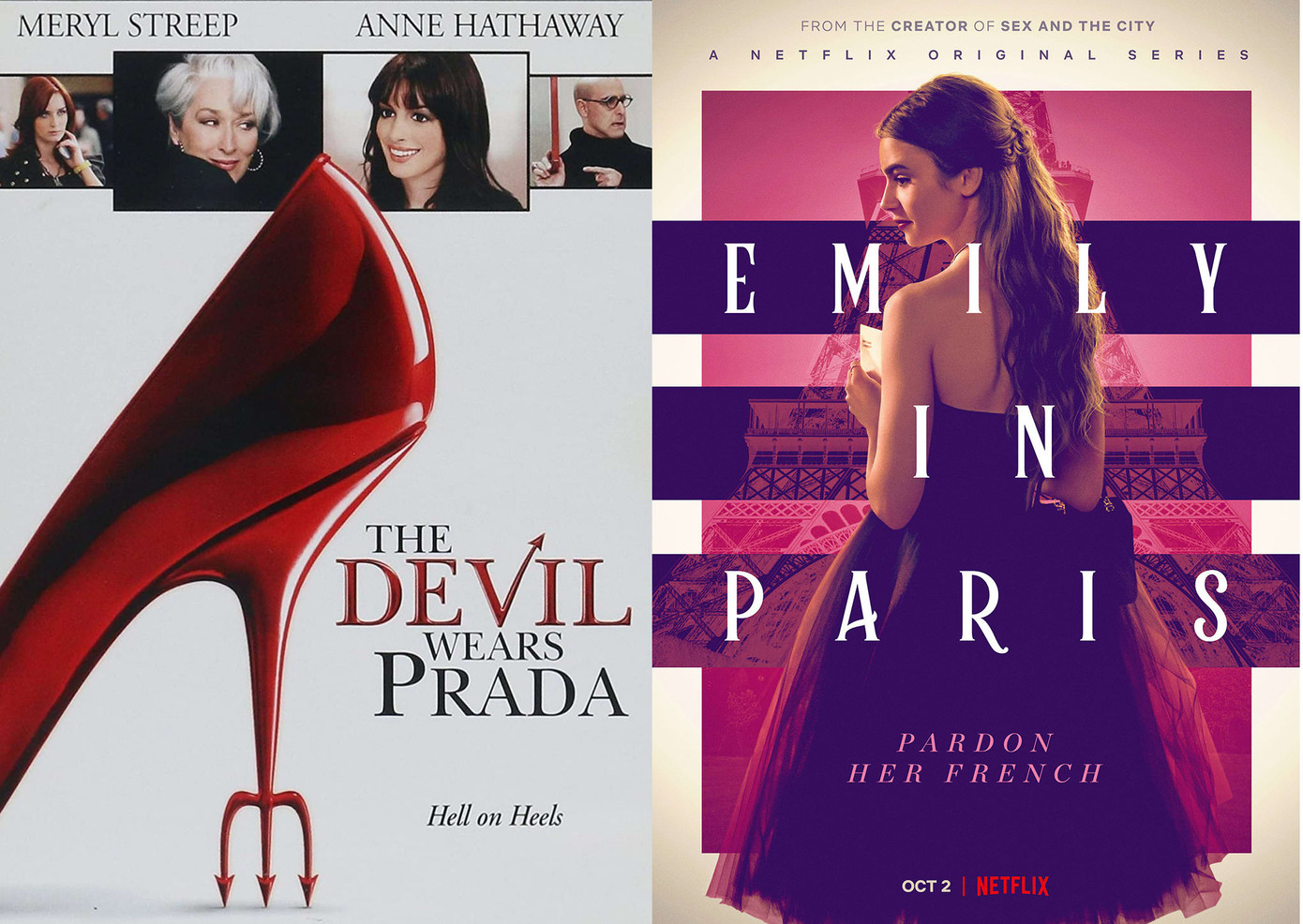 Emily in Paris thoả mãn tính giải trí, The Devil Wears Prada lại thu hút hơn với những khán giả tìm kiếm câu chuyện có chiều sâu. Emily in Paris thoả mãn tính giải trí, The Devil Wears Prada lại thu hút hơn với những khán giả tìm kiếm câu chuyện có chiều sâu.