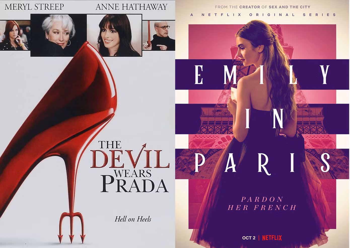 Emily in Paris thoả mãn tính giải trí, The Devil Wears Prada lại thu hút hơn với những khán giả tìm kiếm câu chuyện có chiều sâu. Emily in Paris thoả mãn tính giải trí, The Devil Wears Prada lại thu hút hơn với những khán giả tìm kiếm câu chuyện có chiều sâu.