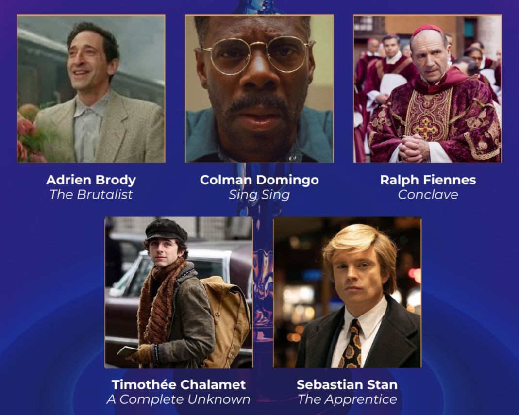 5 ứng cử viên của giải "Nam diễn viên chính xuất sắc nhất" Oscar năm nay. 5 ứng cử viên của giải "Nam diễn viên chính xuất sắc nhất" Oscar năm nay.