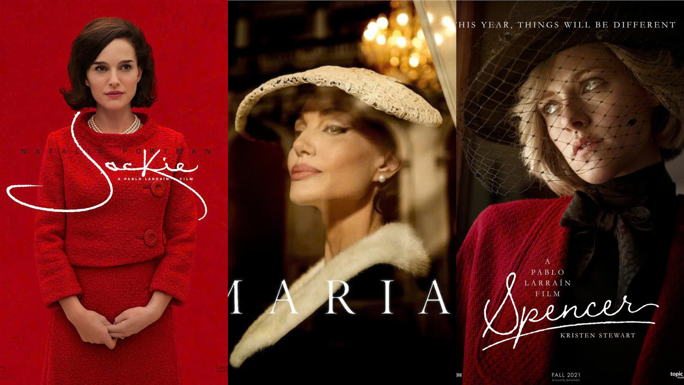 Bộ ba phim "những người phụ nữ biểu tượng" của thế kỷ 20 do đạo diễn Pablo Larraín thực hiện thu hút sự quan tâm lớn ở các giải thưởng điện ảnh. Bộ ba phim "những người phụ nữ biểu tượng" của thế kỷ 20 do đạo diễn Pablo Larraín thực hiện thu hút sự quan tâm lớn ở các giải thưởng điện ảnh.