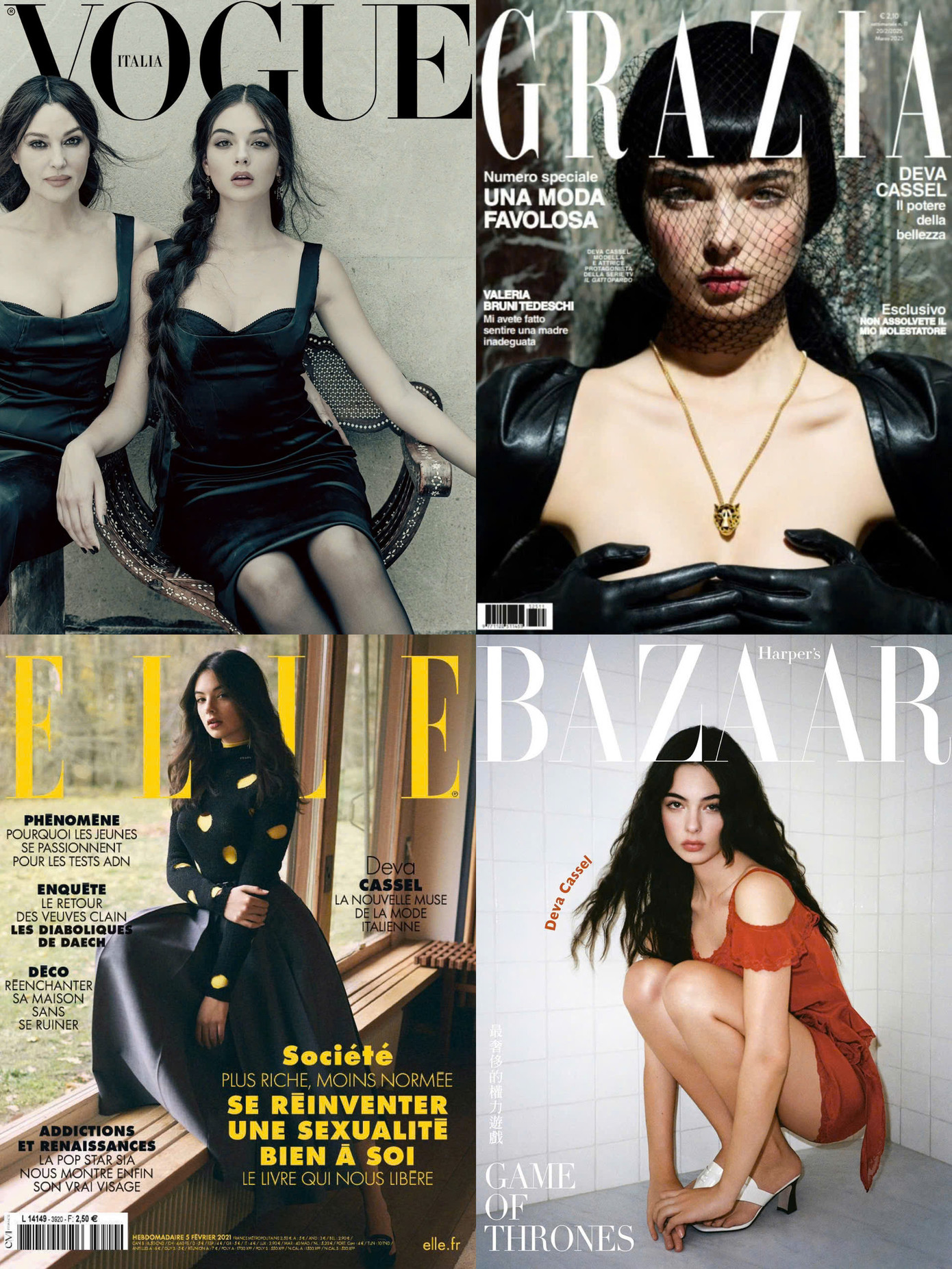 Nữ người mẫu trên bìa một số tạp chí thời trang danh tiếng.