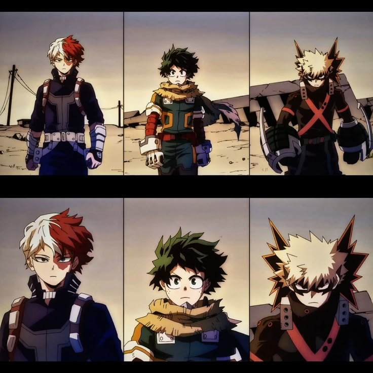 Tạo hình của bộ ba trong movie gần nhất, "My Hero Academia: You're Next".