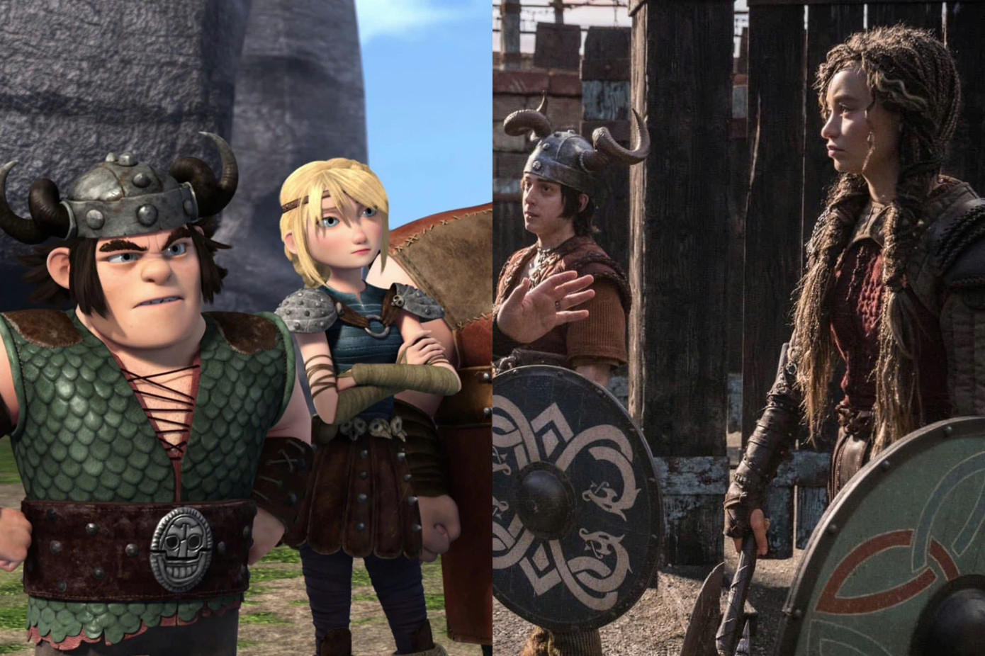 Snotlout Jorgenson và Astrid Hofferson do Gabriel Howell, Nico Parker đóng.