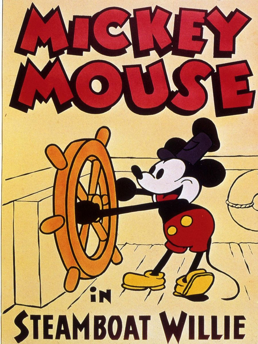 Mickey thuở &quot;khai sinh&quot; trong phim &quot;Steamboat Willie&quot;.