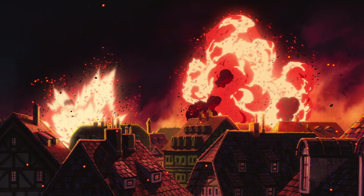 Thiên nhiên yên bình đối lập với chiến trường khốc liệt, tạo nên bức tranh đa chiều. Thiên nhiên yên bình đối lập với chiến trường khốc liệt, tạo nên bức tranh đa chiều.