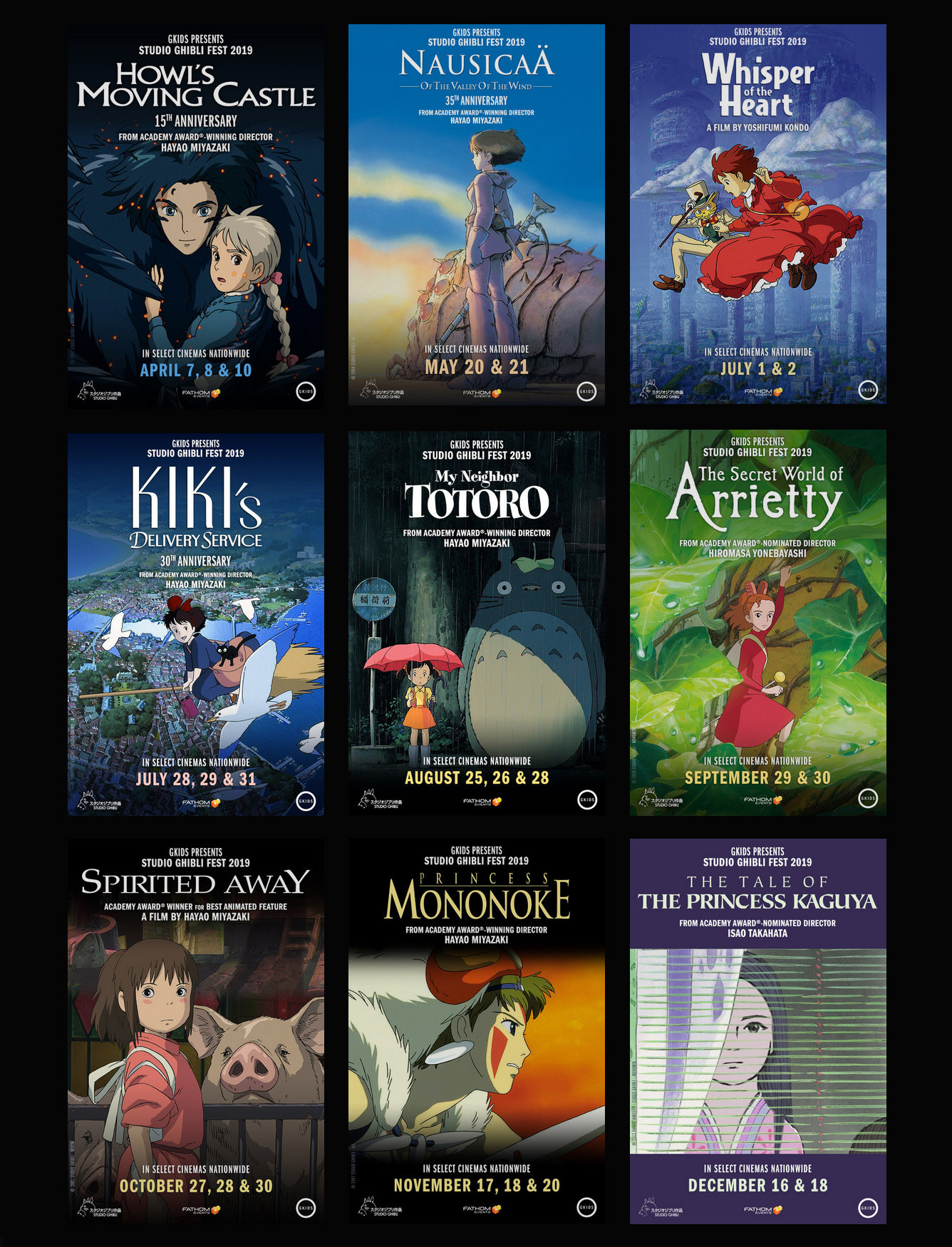 Ghibli Fest - sự kiện chiếu phim của Studio Ghibli cũng được tổ chức thường niên, thu hút đông đảo khán giả tại các rạp Bắc Mỹ. Ảnh: Ghibli/Nibariki