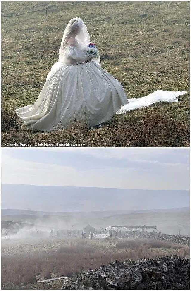 Cảnh trên được quay ở vùng đồng hoang phía Đông Bắc Yorkshire. Ảnh: Charlie Purvey/Click News - /SplashNews