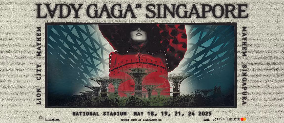 Poster tour diễn của Lady Gaga ở Singapore. Ảnh: Ticketmaster