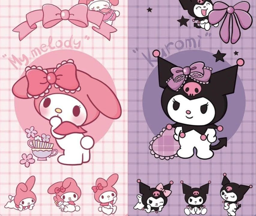 Đôi bạn Melody và Kuromi từng góp phần tạo cơn sốt thời trang ở Nhật Bản.