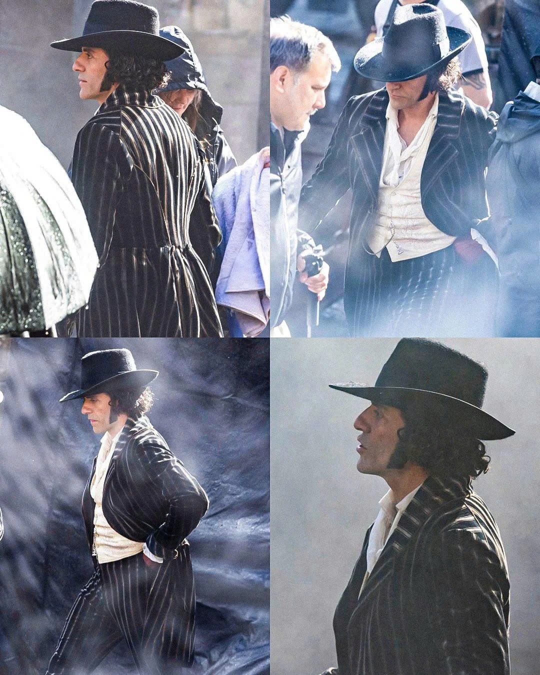 Oscar Isaac trên phim trường.