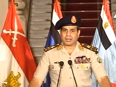 Tư lệnh quân đội Ai Cập Tướng Abdel Fattah Al-Sisi, người lãnh đạo cuộc chính biến lật đổ ông Morsi 