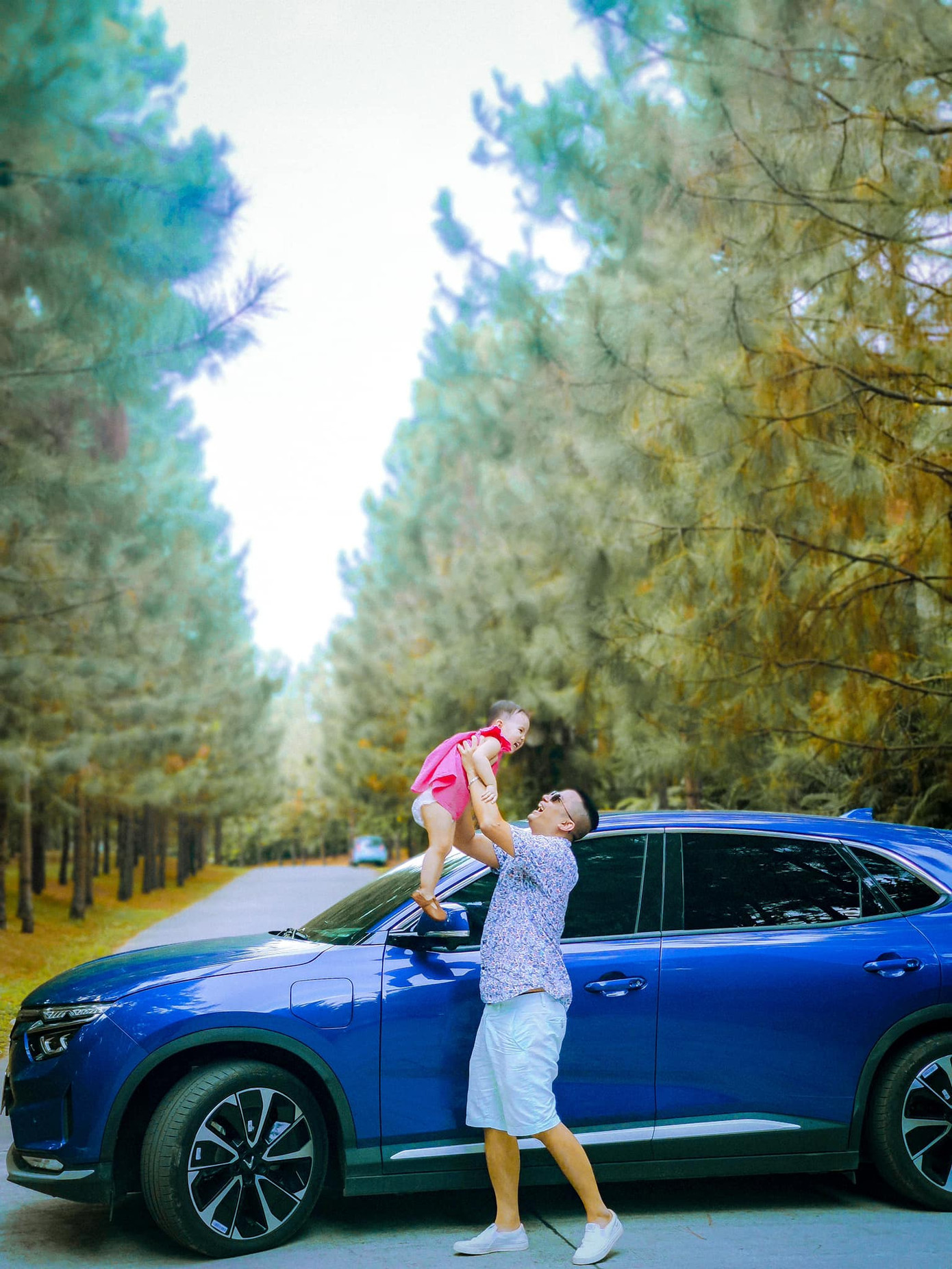 Gia đình anh Huy đã có chuyến đi vui vẻ, an toàn, khỏe mạnh cùng VF 8 (Nguồn ảnh: Facebook Nguyễn Thành Huy).