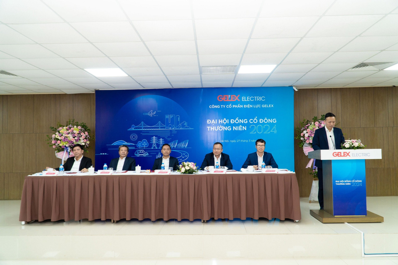 ĐHĐCĐ thường niên 2024 của CTCP Điện lực GELEX diễn ra bằng hình thức trực tuyến, vào sáng nay, 27/3/2024.