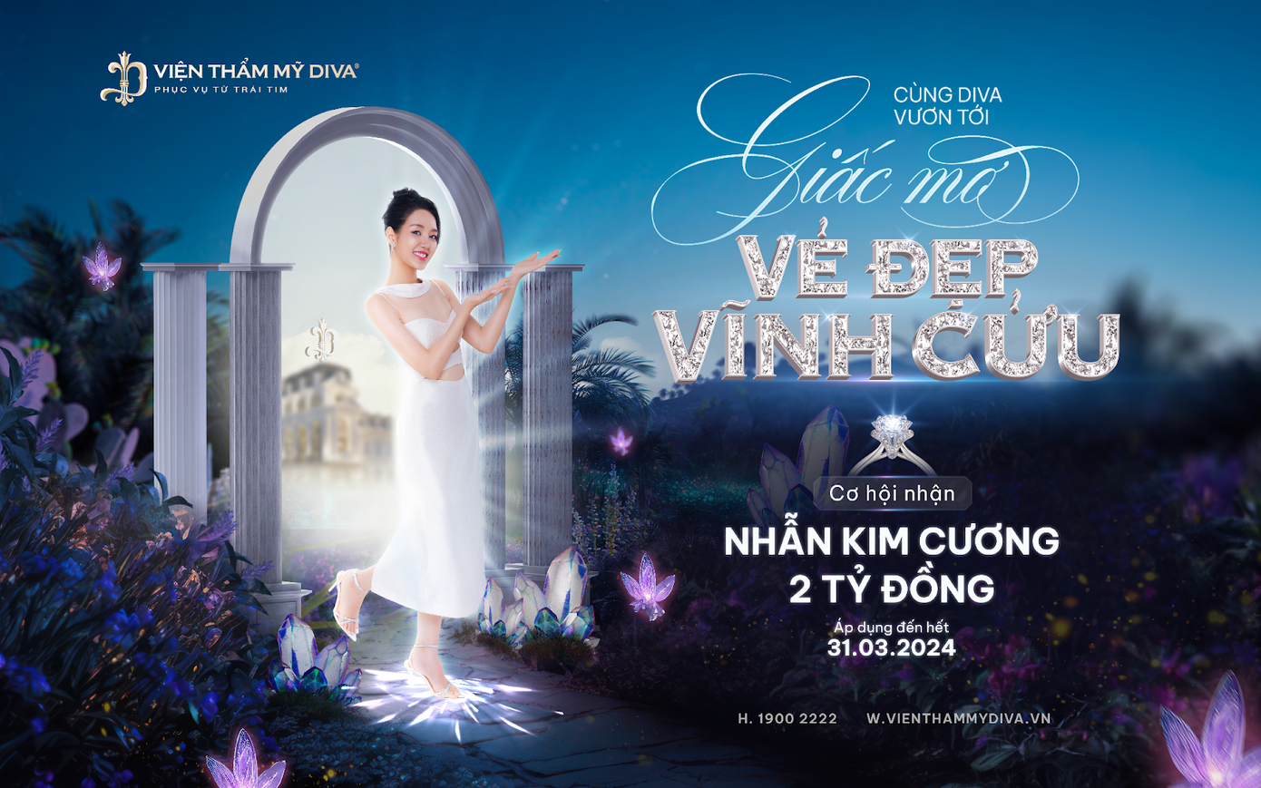 Viện thẩm mỹ DIVA tri ân phái đẹp Việt với loạt ưu đãi thông qua chương trình “Giấc mơ vẻ đẹp vĩnh cửu” trong tháng nữ quyền.