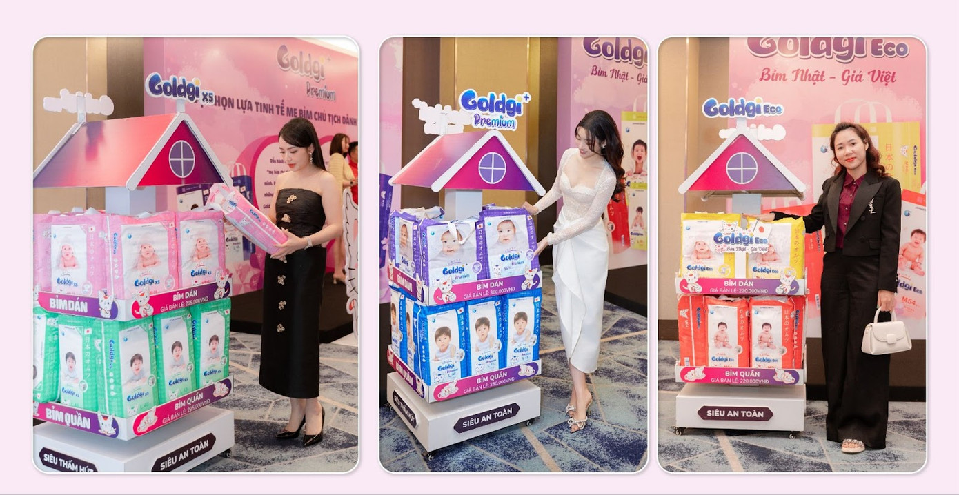 3 dòng bỉm quen thuộc của nhãn hàng bỉm Nhật Goldgi