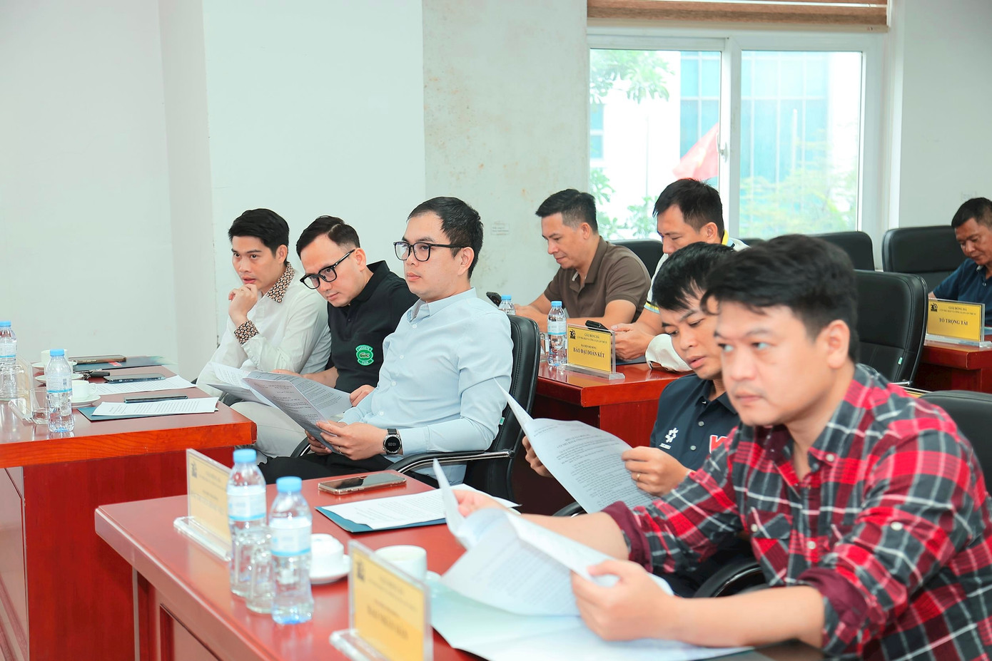 Cầu thủ các đội bóng có mặt tại buổi Lễ bốc thăm