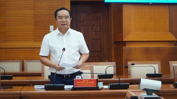 Chủ tịch UBND TP HCM Nguyễn Văn Được phát biểu tại phiên họp