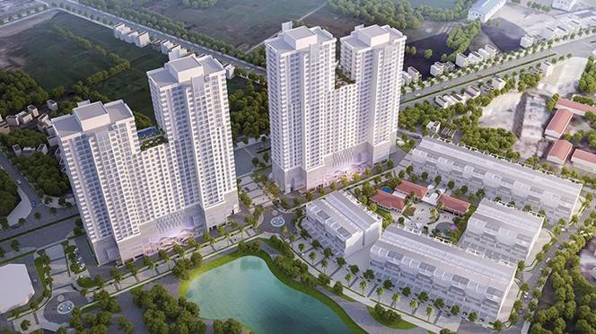 Phối cảnh dự án Nhóm nhà ở Đông Nam đường Láng Hạ - Thanh Xuân kéo dài.