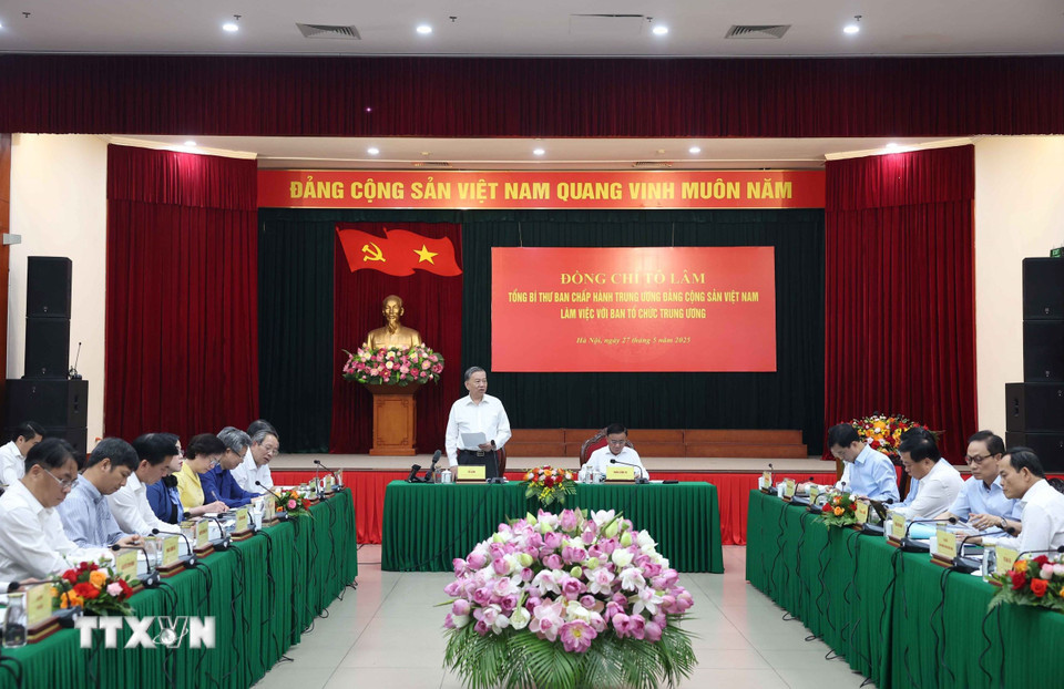 Tổng Bí thư Tô Lâm phát biểu.