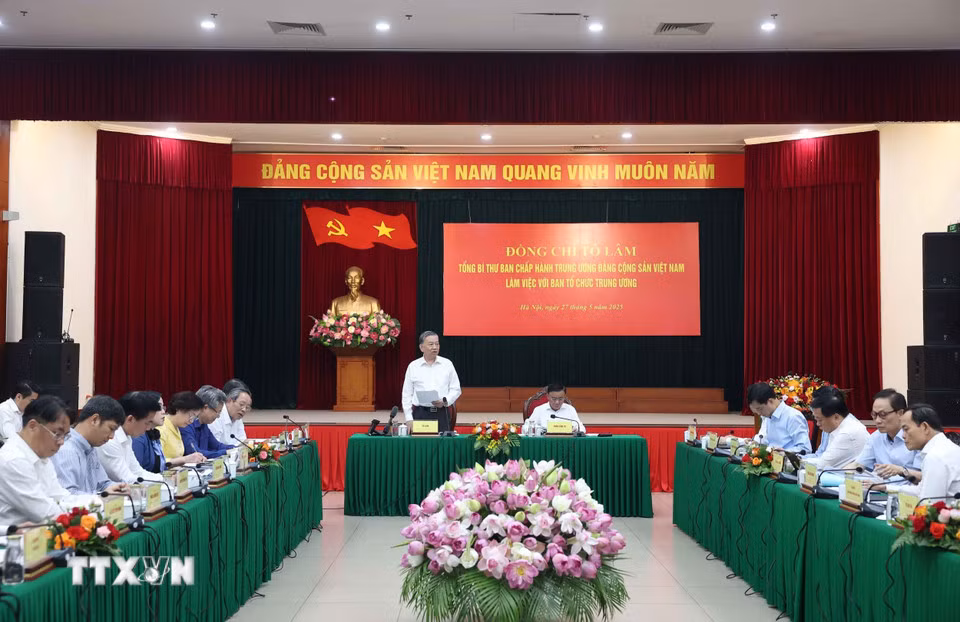Tổng Bí thư Tô Lâm phát biểu.