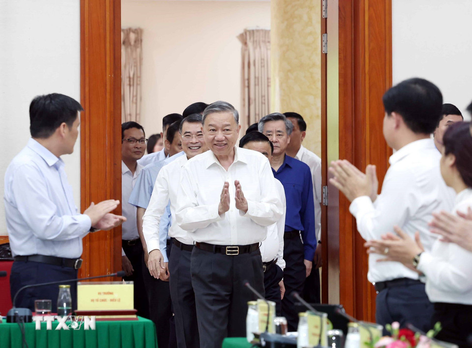 Tổng Bí thư Tô Lâm làm việc với Ban Tổ chức Trung ương.