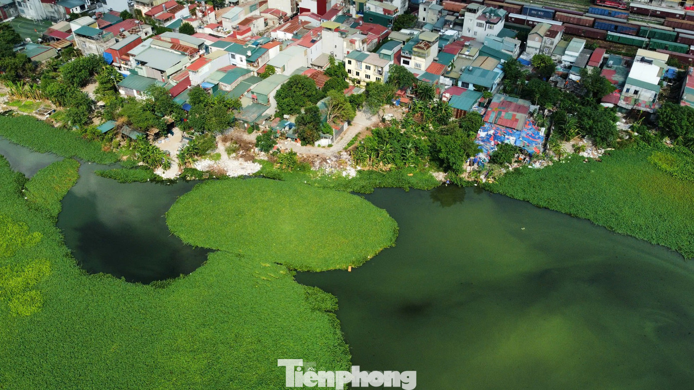 Hồ Đầm Bông (quận Hoàng Mai) bị san lấp Hồ Đầm Bông (quận Hoàng Mai) bị san lấp