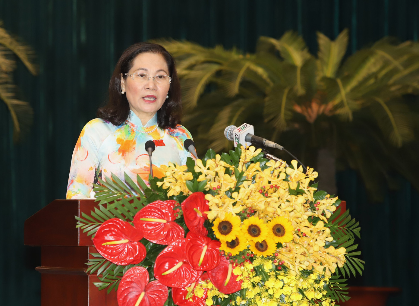 Chủ tịch HĐND TPHCM Nguyễn Thị Lệ phát biểu khai mạc kỳ họp. Ảnh: Ngô Tùng Chủ tịch HĐND TPHCM Nguyễn Thị Lệ phát biểu khai mạc kỳ họp. Ảnh: Ngô Tùng