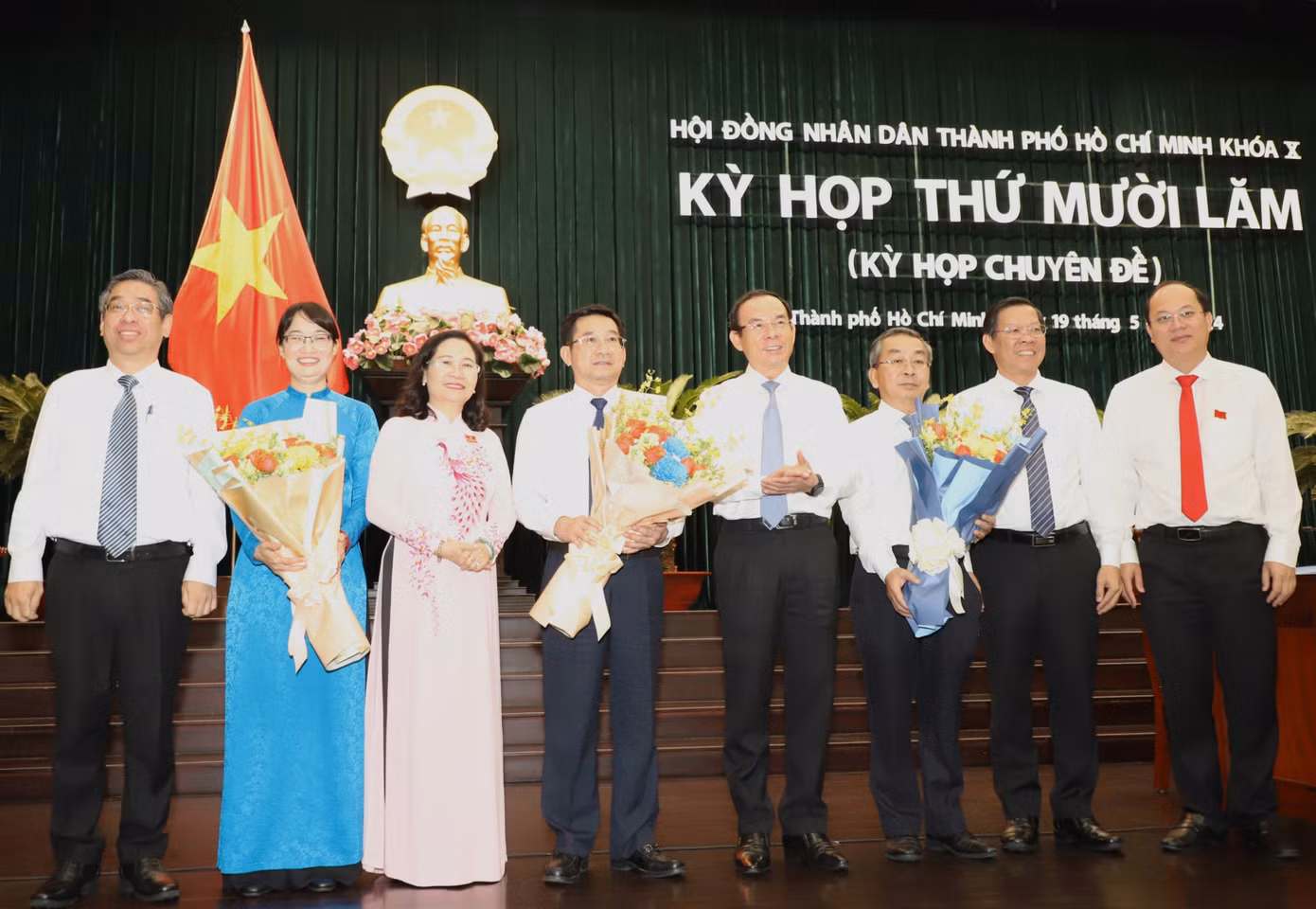Thường trực Thành ủy - HĐND - UBND TPHCM tại một kỳ họp HĐND thành phố. Ảnh: Ngô Tùng