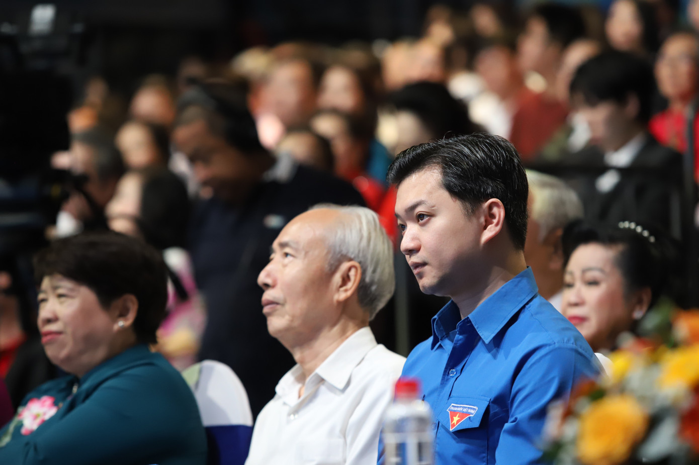 Bí thư T.Ư Đoàn Nguyễn Minh Triết dự chương trình. Ảnh: Ngô Tùng Bí thư T.Ư Đoàn Nguyễn Minh Triết dự chương trình. Ảnh: Ngô Tùng