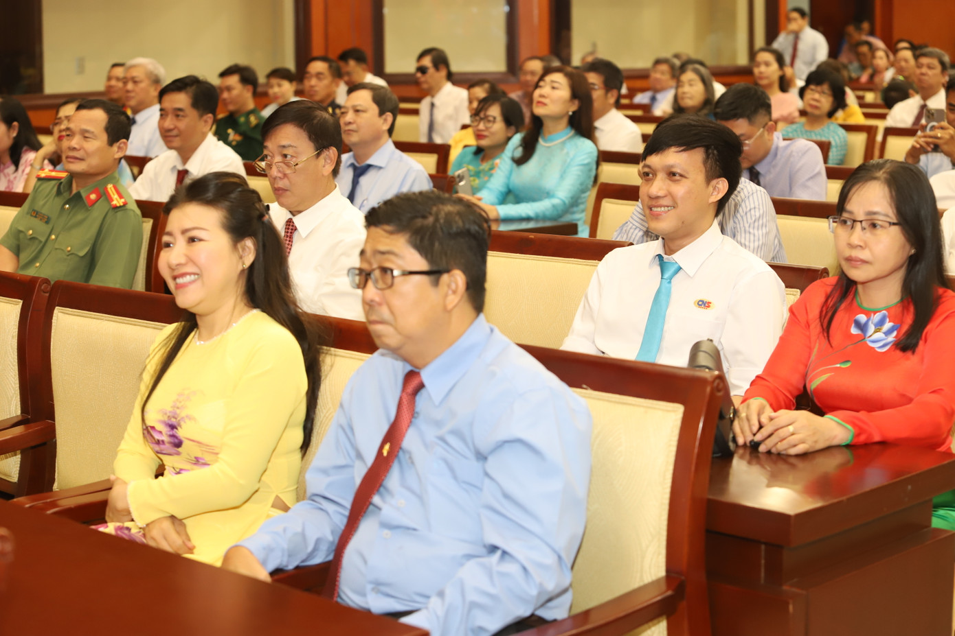 Đại diện các đơn vị, tổ chức tích cực tham gia phong trào thi đua yêu nước, sáng tạo trên địa bàn TPHCM dự hội nghị. Ảnh: Ngô Tùng