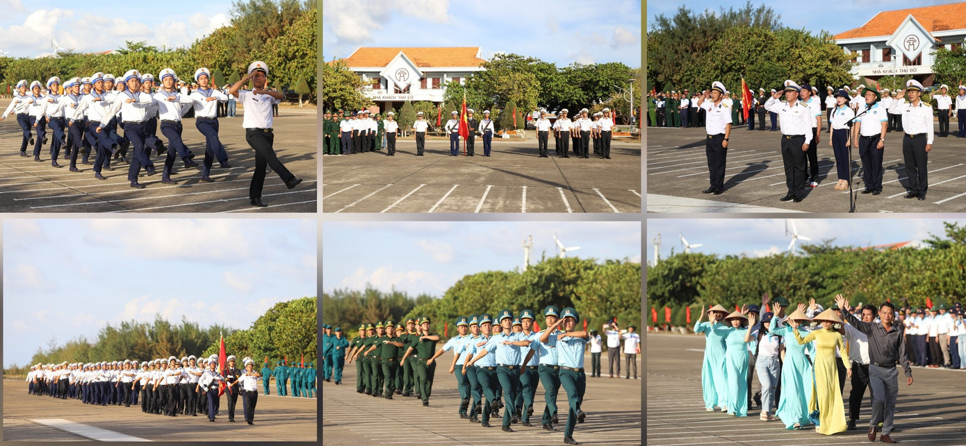 Buổi diễu binh, diễu hành diễn ra trang trọng tại khu vực đường băng trên đảo Trường Sa chiều 1/5 vừa qua.