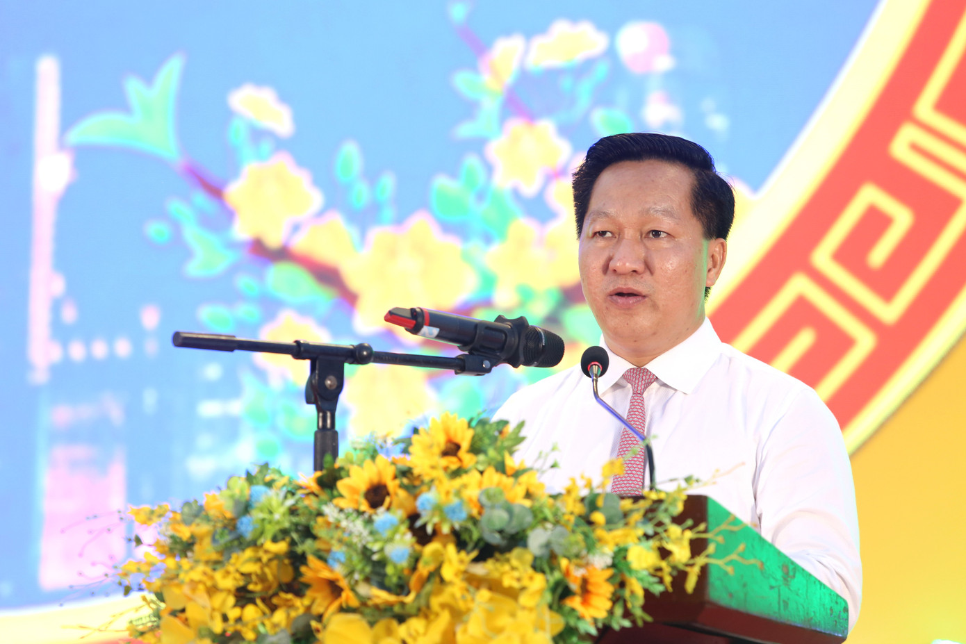 Chủ tịch UBND TP Thủ Đức Hoàng Tùng phát biểu kỷ niệm 3 năm ngày thành lập thành phố. Ảnh: Ngô Tùng