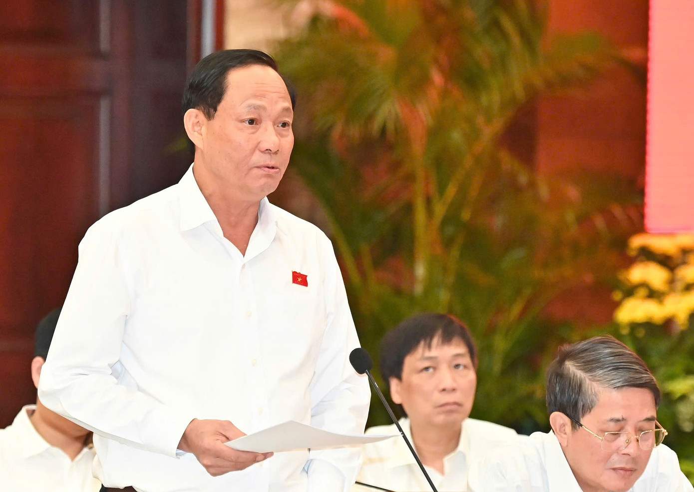 Phó Chủ tịch Quốc hội Trần Quang Phương trao đổi tại buổi làm việc. Ảnh: Việt Dũng Phó Chủ tịch Quốc hội Trần Quang Phương trao đổi tại buổi làm việc. Ảnh: Việt Dũng