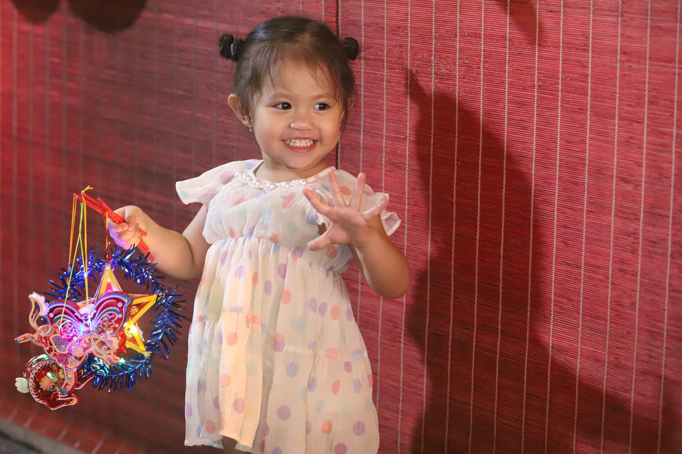 Cô bé hân hoan trẩy hội Trung thu.