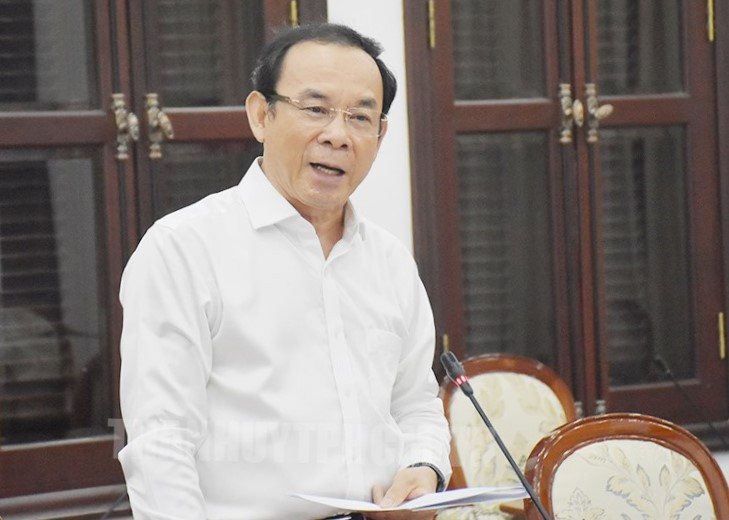 Bí thư Thành ủy TPHCM Nguyễn Văn Nên trao đổi tại phiên họp. Ảnh: Trang tin Đảng bộ TPHCM Bí thư Thành ủy TPHCM Nguyễn Văn Nên trao đổi tại phiên họp. Ảnh: Trang tin Đảng bộ TPHCM