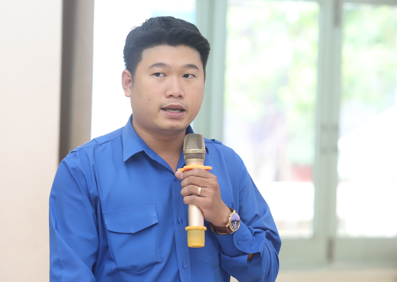 Anh Lê Phúc Nguyên góp ý tại tọa đàm. Ảnh: Ngô Tùng