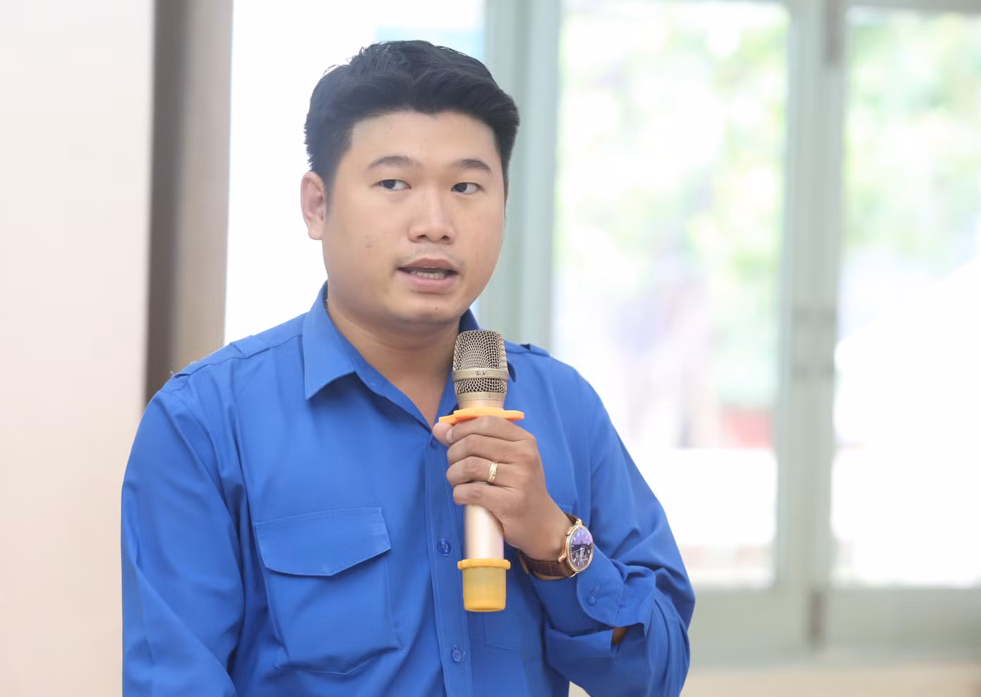 Anh Lê Phúc Nguyên góp ý tại tọa đàm. Ảnh: Ngô Tùng