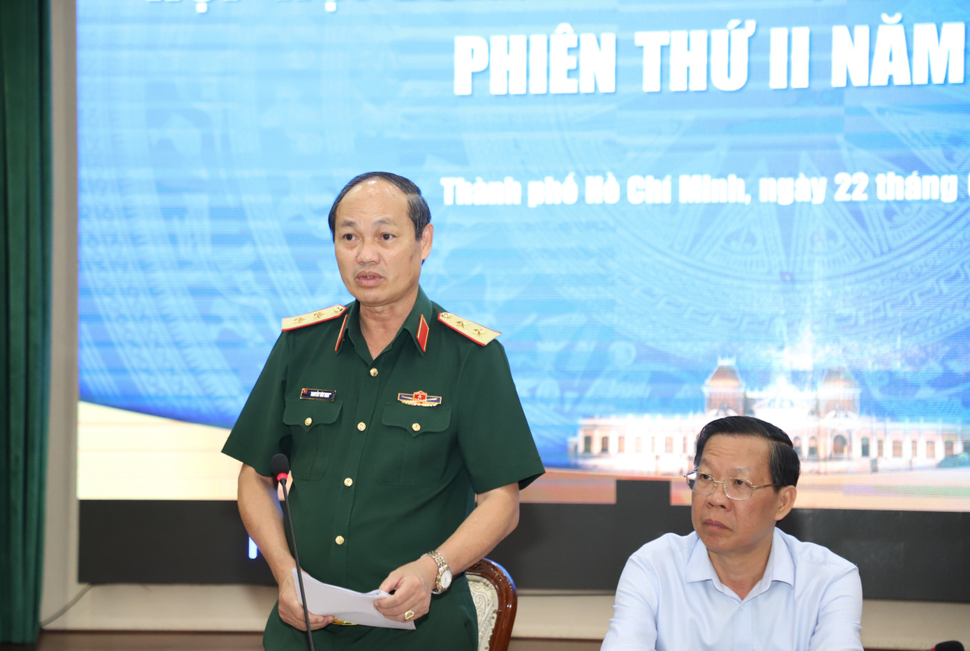 Trung tướng Nguyễn Văn Nam thông tin một số hoạt động chuẩn bị giao quân năm nay.