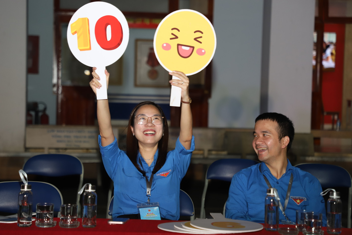 Các thành viên Ban tổ chức theo sát đồng hành, chung vui với các hoạt động suốt thời gian diễn ra hội trại.