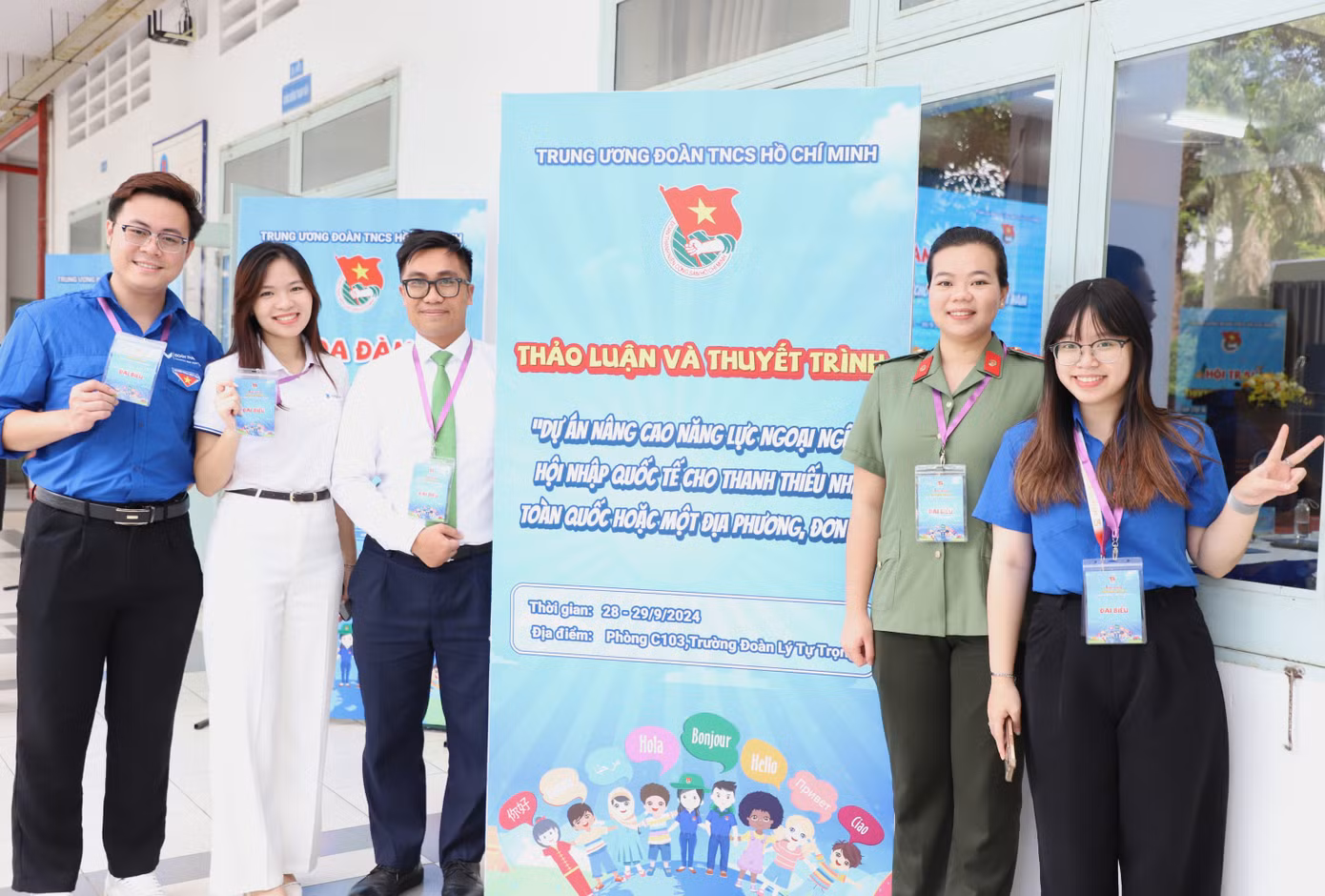 Các đại biểu có dịp học tập, trau dồi kỹ năng ngoại ngữ, hoạt động phong trào trong kỳ hội trại. Ảnh: Ngô Tùng