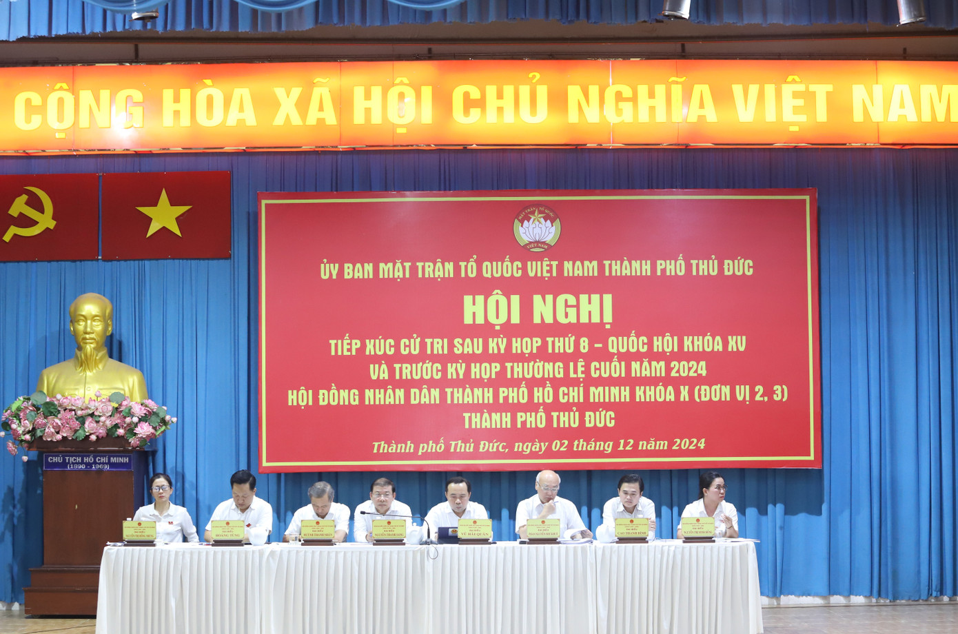 Các ĐBQH, HĐND TPHCM gặp gỡ, tiếp xúc với cử tri TP. Thủ Đức chiều 2/12. Các ĐBQH, HĐND TPHCM gặp gỡ, tiếp xúc với cử tri TP. Thủ Đức chiều 2/12.