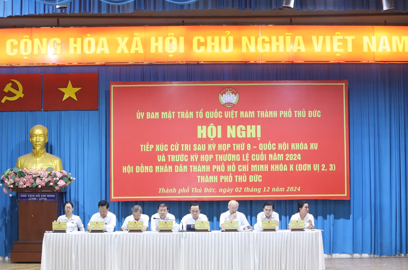 Các ĐBQH, HĐND TPHCM gặp gỡ, tiếp xúc với cử tri TP. Thủ Đức chiều 2/12.