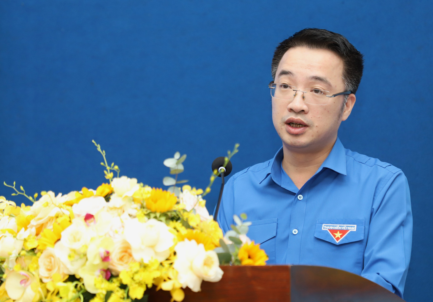 Bí thư Trung ương Đoàn Nguyễn Tường Lâm khai mạc hội trại. Ảnh: Ngô Tùng Bí thư Trung ương Đoàn Nguyễn Tường Lâm khai mạc hội trại. Ảnh: Ngô Tùng