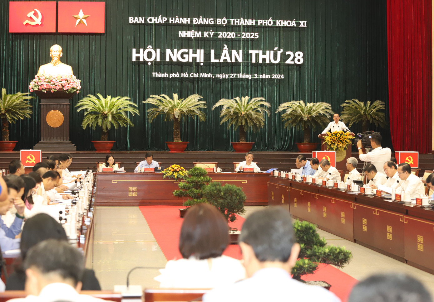 Quang cảnh hội nghị Ban Chấp hành mở rộng. Ảnh: Ngô Tùng Quang cảnh hội nghị Ban Chấp hành mở rộng. Ảnh: Ngô Tùng