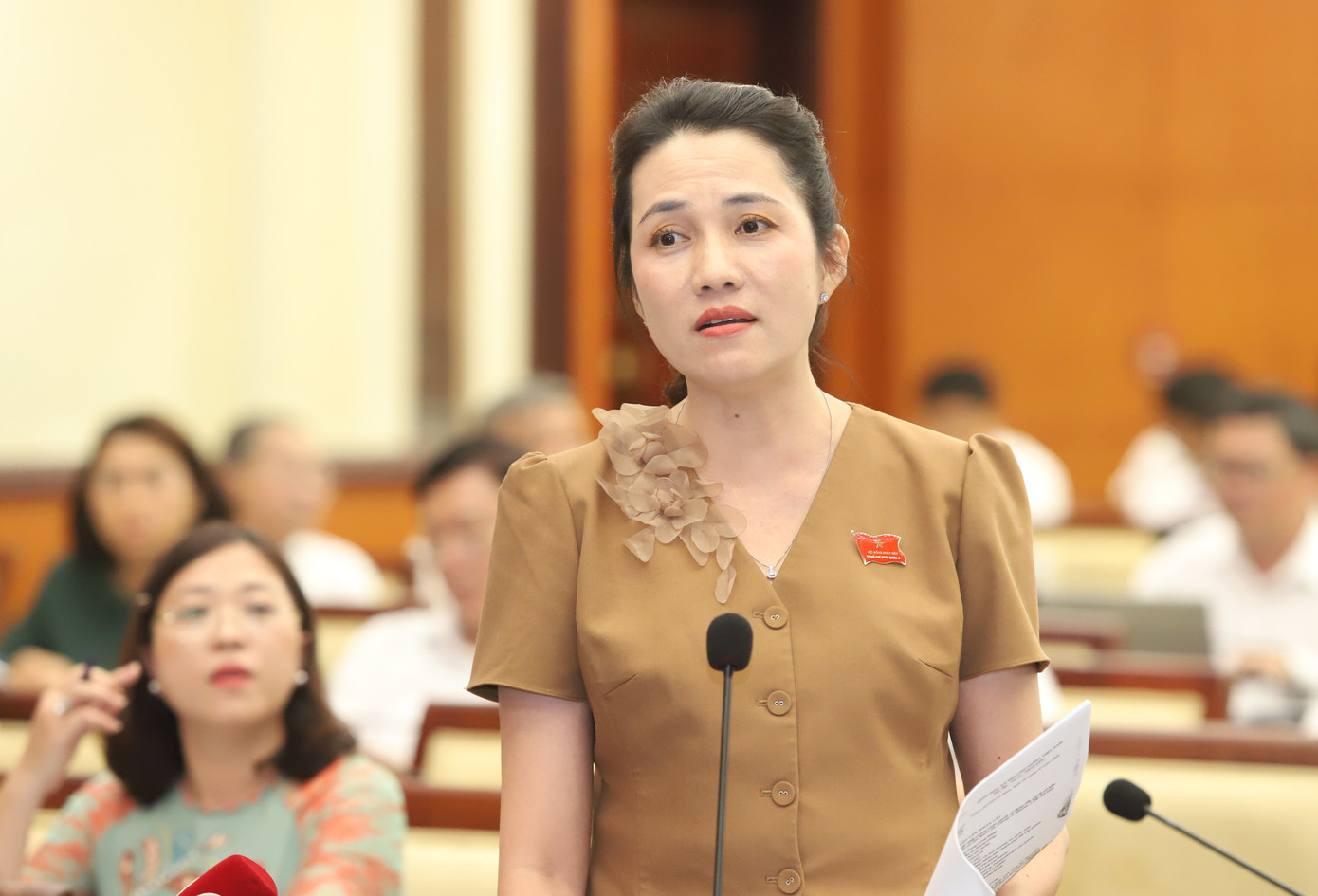 Đại biểu Việt Tú nêu ý kiến tại phiên thảo luận chiều 15/7. Ảnh: Ngô Tùng Đại biểu Việt Tú nêu ý kiến tại phiên thảo luận chiều 15/7. Ảnh: Ngô Tùng