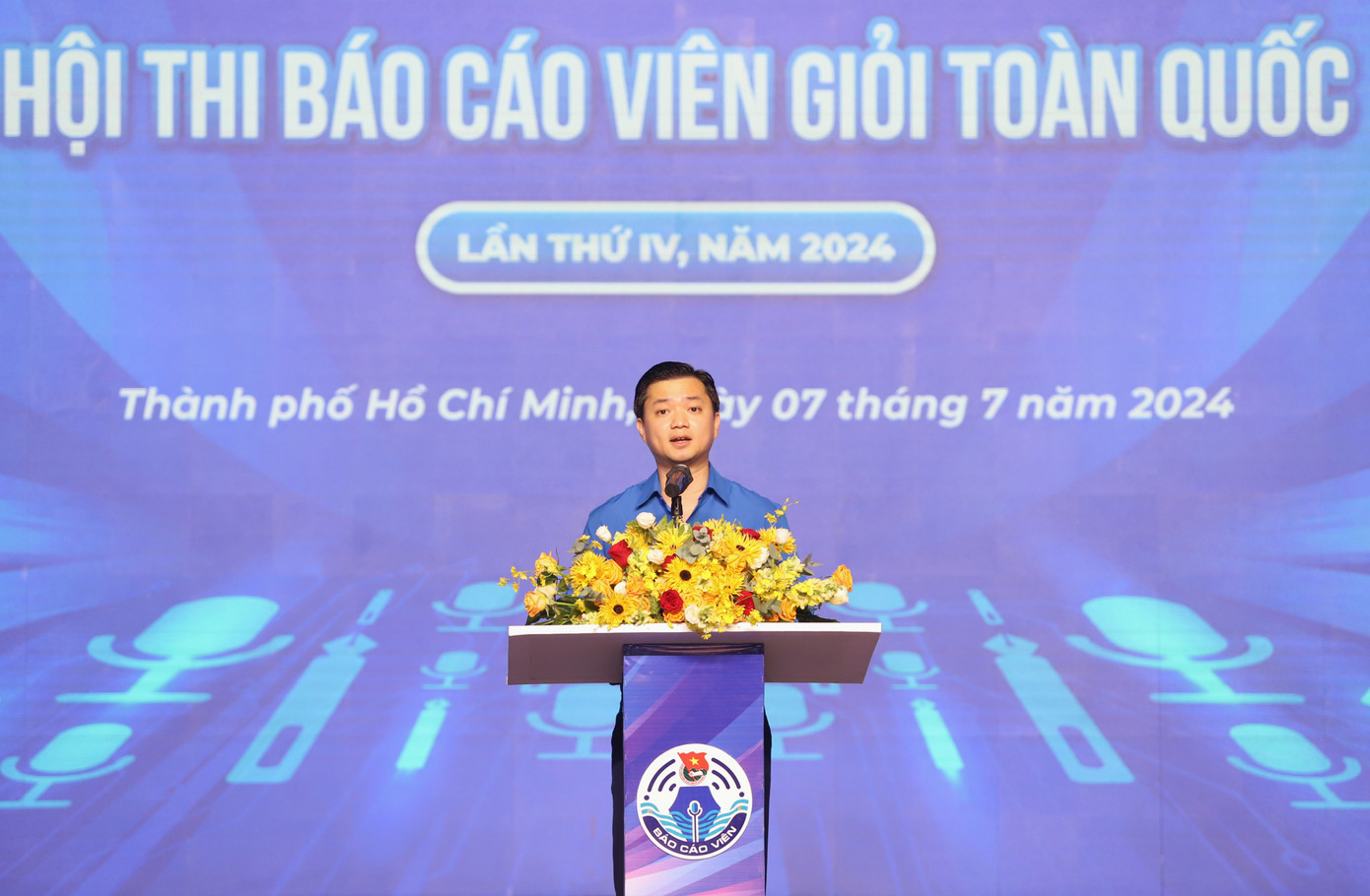 Bí thư T.Ư Đoàn Nguyễn Minh Triết phát biểu tại hội thi. Ảnh: Ngô Tùng Bí thư T.Ư Đoàn Nguyễn Minh Triết phát biểu tại hội thi. Ảnh: Ngô Tùng