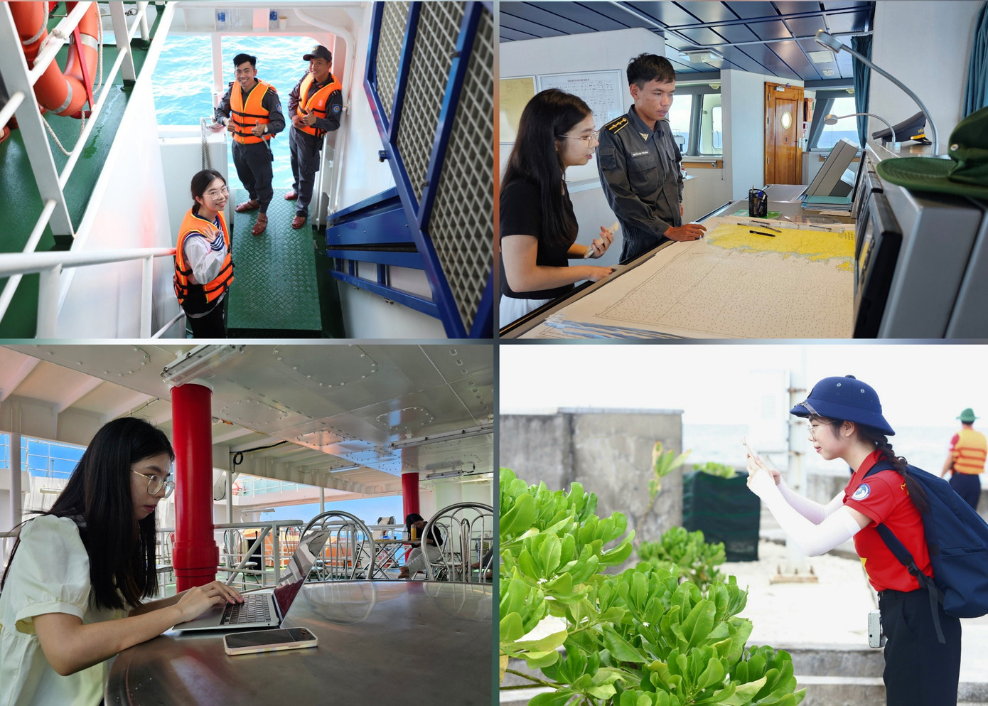 Tùng Lâm tận dụng từng phút giây quý giá trên từng điểm đảo để học hỏi, tích lũy những kiến thức mới. Tùng Lâm tận dụng từng phút giây quý giá trên từng điểm đảo để học hỏi, tích lũy những kiến thức mới.