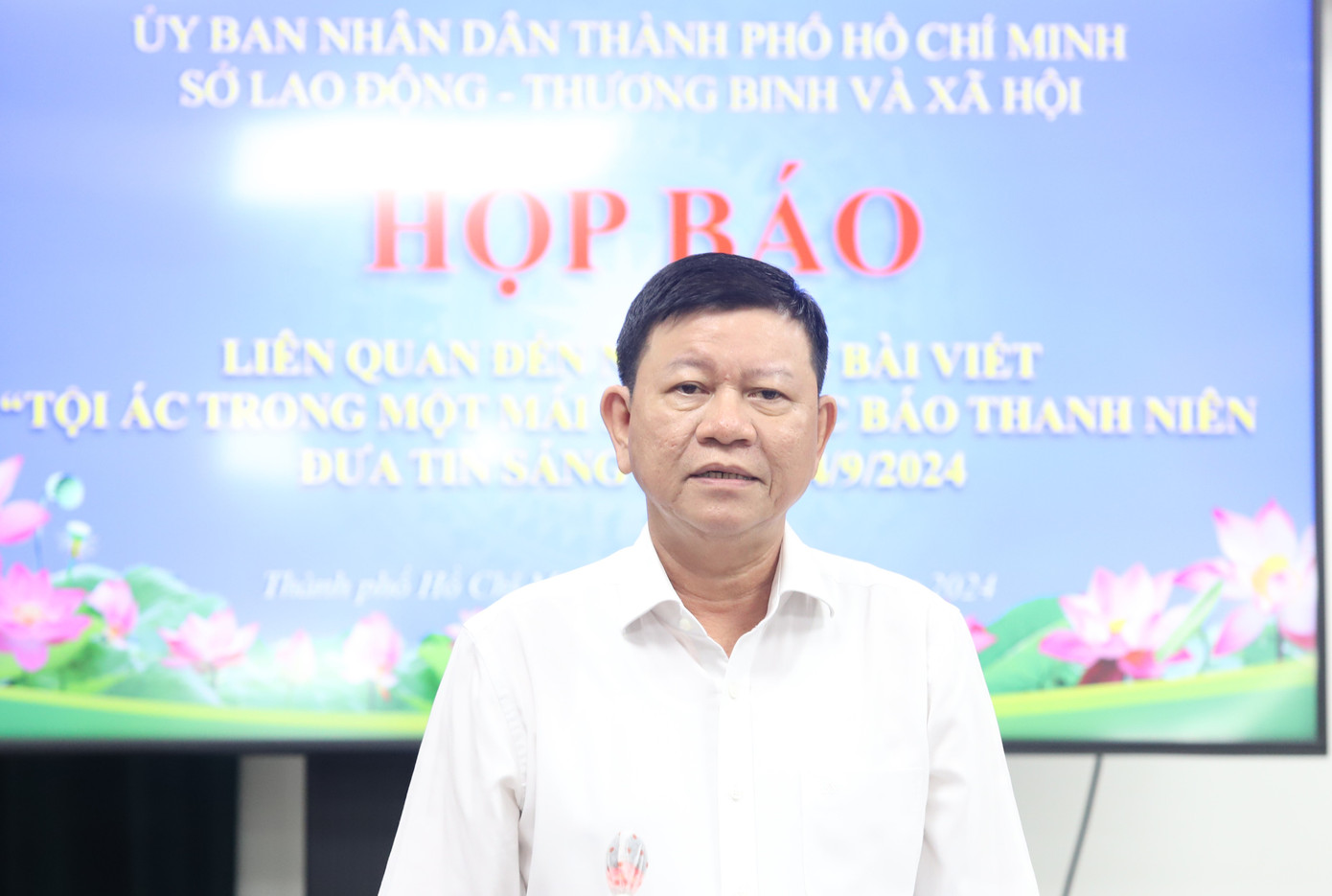 Ông Nguyễn Tăng Minh cung cấp thông tin tại buổi họp. Ảnh: Ngô Tùng