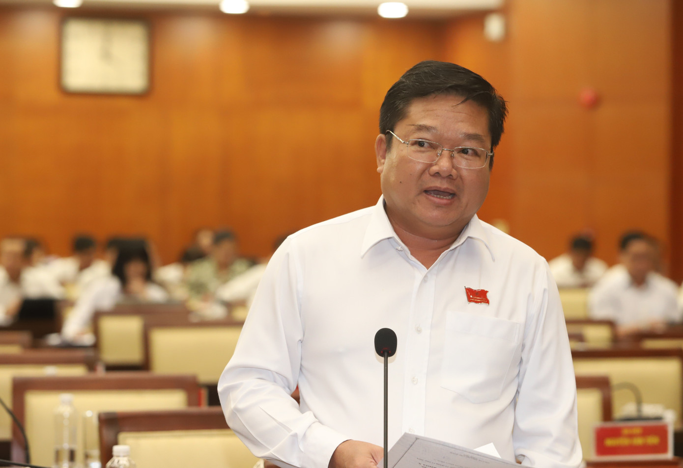 Ông Lê Văn Thinh trả lời những vấn đề liên quan vấn đề quản lý nhà nước của Sở LĐ-TB&amp;XH.