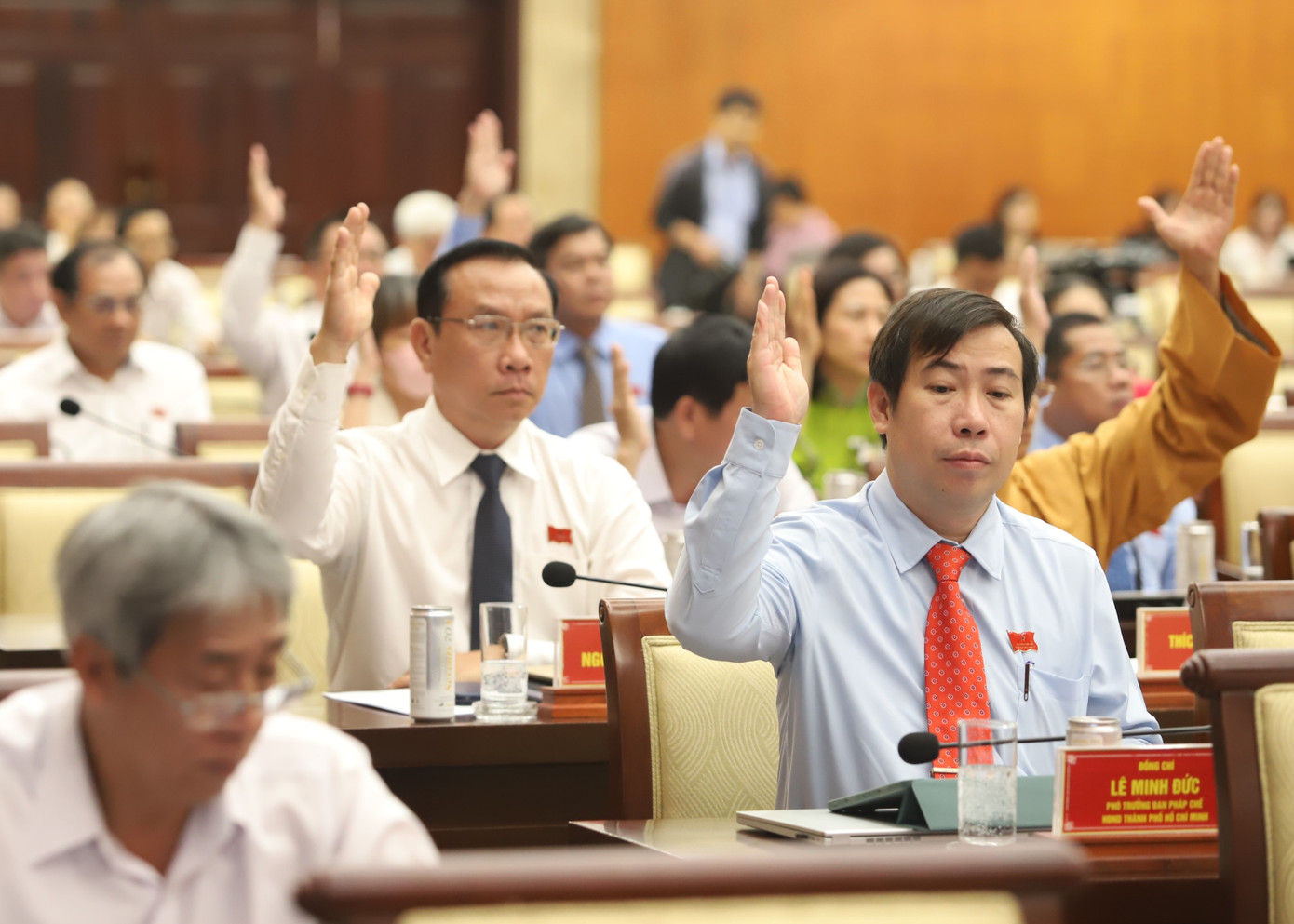 Đại biểu HĐND TPHCM biểu quyết thông qua các nội dung thảo luận, xem xét tại kỳ họp. Ảnh: Ngô Tùng Đại biểu HĐND TPHCM biểu quyết thông qua các nội dung thảo luận, xem xét tại kỳ họp. Ảnh: Ngô Tùng